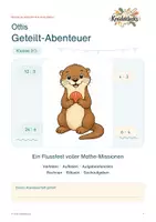 Vorschau - Arbeitsblätter - Ottis Geteilt-Abenteuer - Geteilt rechnen üben - Deckblatt