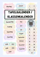 Vorschau - Fördermaterial/Inklusion - Tafelkalender / Kalenderschilder - Deckblatt