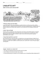 Vorschau - Arbeitsblätter - Lernplakat & Arbeitsblätter zum Thema "Landwirtschaft" + Lösung & MP3 + Mindmap + Infografiken - Seite 1