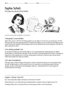 Vorschau - Arbeitsblätter - Lernplakat + Arbeitsblätter "Sophie Scholl" + Lösung & MP3 + Mindmap + Infografiken - Seite 1