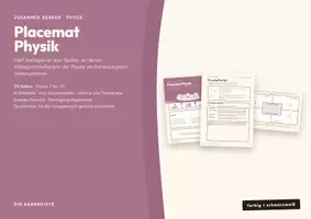 Vorschau - Stundenentwürfe - Placemat Physik — Fünf Vorlagen für Klasse 7 bis 10 - Deckblatt