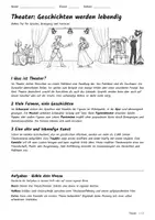 Vorschau - Arbeitsblätter - Lernplakat + Arbeitsblätter zum Thema "Theater" + Lösung & MP3 + Mindmap + Infografiken - Seite 1