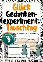 Vorschau - Arbeitsblätter - ✨ Der Tauschtag – Ein Gedankenexperiment zu Glück und Sinn des Lebens - Deckblatt