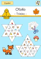 Vorschau - Spiele - Otoño - Trimino (Herbst Spanisch) Vokabelspiel - Deckblatt