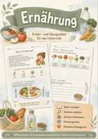 Vorschau - Arbeitsblätter - Gesunde Ernährung - Deckblatt