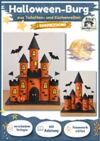 Vorschau - Mal- und Bastelvorlagen - Halloween Burg aus Klorollen basteln | Bastelanleitung mit Vorlagen | Grundschule, Klasse 2, Klasse 3, Klasse 4 - Deckblatt