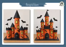 Vorschau - Mal- und Bastelvorlagen - Halloween Burg aus Klorollen basteln | Bastelanleitung mit Vorlagen | Grundschule, Klasse 2, Klasse 3, Klasse 4 - Seite 2