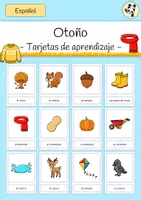 Vorschau - Spiele - Otoño FLASHCARDS (Herbst Spanisch) - Deckblatt