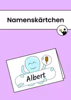 Vorschau - Mal- und Bastelvorlagen - Namensschild mit "Lieblingsplatz" - Deckblatt