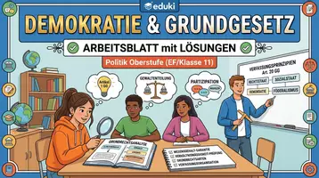 Vorschau - Arbeitsblätter - Demokratie & Grundgesetz | Politik Oberstufe - Klasse 11/EF - Deckblatt