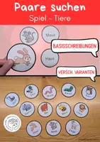 Vorschau - Spiele - Paare suchen, Basisschreibungen, Tiere, Pärchen finden - Deckblatt