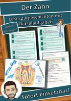 Vorschau - Arbeitsblätter - Der Zahn – Lesespurgeschichte mit Rätselaufgaben (Klasse 8) - Deckblatt