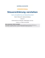 Vorschau - Stationenlernen - Steuererklärung Klasse 10: Einkommensteuer, Werbungskosten & Steuerbescheid | kostenloses Unterrichtsmaterial - Deckblatt