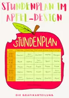 Vorschau - Anderer Materialtyp - 🍎Stundenplan im Apfeldesign🍎 - Deckblatt