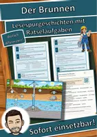 Vorschau - Arbeitsblätter - Der Brunnen – Lesespurgeschichte mit Rätselaufgaben (Klasse 8) - Deckblatt