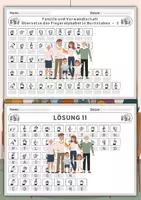 Vorschau - Arbeitsblätter - Arbeitsblätter zum Fingeralphabet der Gebärdensprache – Thema (Familie und Verwandtschaft) - Seite 1