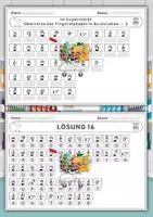 Vorschau - Arbeitsblätter - Arbeitsblätter zum Fingeralphabet der Gebärdensprache – Thema (Im Supermarkt) - Seite 1
