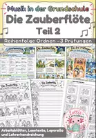 Vorschau - Unterrichtsreihen - Die Zauberflöte – Handlung & die drei Prüfungen | Musikunterricht Grundschule - Deckblatt