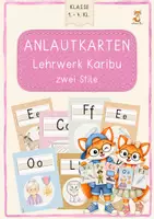 Vorschau - Fördermaterial/Inklusion - Anlautkarten Karibu für Klasse 1 - Deckblatt
