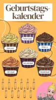 Vorschau - Mal- und Bastelvorlagen - Geburtstagskalender (Muffins) - Deckblatt