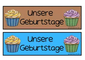 Vorschau - Mal- und Bastelvorlagen - Geburtstagskalender (Muffins) - Seite 2