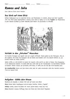 Vorschau - Arbeitsblätter - Lernplakat + Arbeitsblätter zum Thema "Romeo und Julia" + Lösung & MP3 + Mindmap + Infografiken - Seite 1