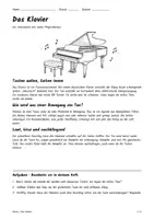 Vorschau - Arbeitsblätter - Lernplakate + Arbeitsblätter zum Thema "Klavier" + Lösung & Fragen & MP3 + Mindmap + Infografiken - Seite 1