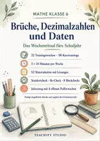 Vorschau - Arbeitsblätter - Mathe Klasse 6 – Brüche, Dezimalzahlen und Daten im Wochenritual - Deckblatt