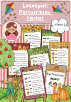 Vorschau - Spiele - Lesespiel: Lesetandem / Partnerlesen: Herbst, Klasse 2 - Deckblatt