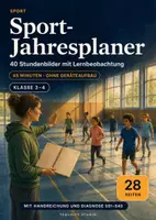 Vorschau - Stundenentwürfe - Sport-Jahresplaner Klasse 3/4 – 40 Stundenbilder mit Diagnose und Handreichung - Deckblatt