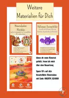 Vorschau - Mal- und Bastelvorlagen - Herbsttiere Mandalas Grundschule – 10 detailreiche Ausmalbilder Klasse 2–4 - Seite 1