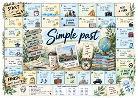 Vorschau - Arbeitsblätter - English 2 Grammar games – Simple past & Simple present vs. present progressive - Seite 1