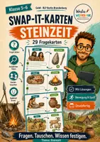 Vorschau - Spiele - 🃏 SwapIt-Kartenspiel: Steinzeit – 29 Fragekarten | Lernen mit Bewegung | GeWi Klasse 5–6 - Deckblatt