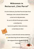 Vorschau - Arbeitsblätter - Restaurant Escape room – Hörverständnis Französisch A1 | mit Audios - Seite 1