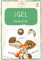 Vorschau - Fördermaterial/Inklusion - Igel Bildkarten Klasse 1–2 - Deckblatt