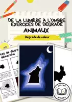 Aperçu - Matériel pour travaux manuels / dessin - Exercices de dégradé - Animaux - Page de couverture