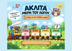 Προεπισκόπηση - Αφίσες - Αφίσες με τα Μέρη του Λόγου (τρένο)- ThinkClass - Σελίδα 2