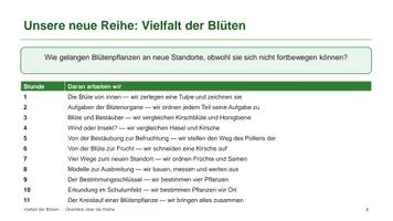 Vorschau - Unterrichtsreihen - Unterrichtsreihe: Blütenpflanzen - Seite 1