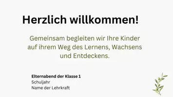 Vorschau - Präsentationen/Tafelbilder - Elternabend Klasse 1 - editierbare Präsentation mit Elterninformation - Seite 3