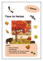 Vorschau - Arbeitsblätter - Tiere im Herbst - 1. Klasse - Deckblatt