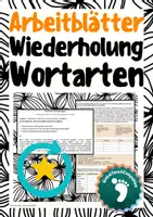 Vorschau - Arbeitsblätter - Wortarten wiederholen – Nomen, Verben, Adjektive & Präpositionen (Klasse 7/8) - Deckblatt