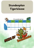 Vorschau - selbst erstellte Cliparts/Grafiken - Stundenplan Tiger + blanco - Deckblatt