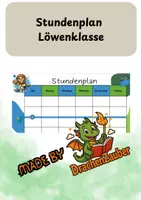 Vorschau - selbst erstellte Cliparts/Grafiken - Stundenplan Löwen + blanco - Deckblatt