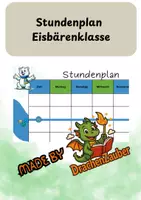Vorschau - selbst erstellte Cliparts/Grafiken - Stundenplan Eisbär + blanco - Deckblatt