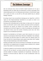 Vorschau - Arbeitsblätter - Goldene Zwanziger - Weimarer Republik - Seite 1