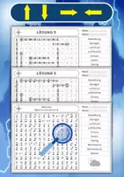 Vorschau - Arbeitsblätter - Wortsuchrätsel mit dem Fingeralphabet der Gebärdensprache – Wetter - Seite 1