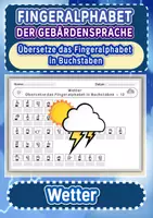 Vorschau - Arbeitsblätter - Arbeitsblätter zum Fingeralphabet der Gebärdensprache – Thema (Wetter) - Deckblatt