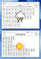 Vorschau - Arbeitsblätter - Arbeitsblätter zum Fingeralphabet der Gebärdensprache – Thema (Wetter) - Seite 1