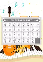 Vorschau - Arbeitsblätter - Arbeitsblätter zum Fingeralphabet der Gebärdensprache – Thema (Musikinstrumente) - Seite 2
