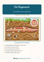 Vorschau - Mal- und Bastelvorlagen - Der Regenwurm – Lesespurgeschichte mit Rätselaufgaben (Klasse 8) - Seite 1